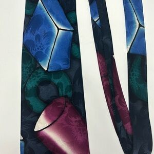 Robert Daskal hand painted silk tie Gloria Chan